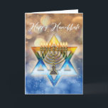 Jewish Holiday Card - Festival of Lights Hanukkah<br><div class="desc">About this item: * Each card is blank and ungreeted inside; Perfect for your custom Happy Hanukkah messages * Receive 1, happy Hanukkah greeting card with envelope; The perfect religious holiday gift * Personalize your heartfelt notes on the card's smooth, interior writing surface * Every holiday card has a glossy...</div>