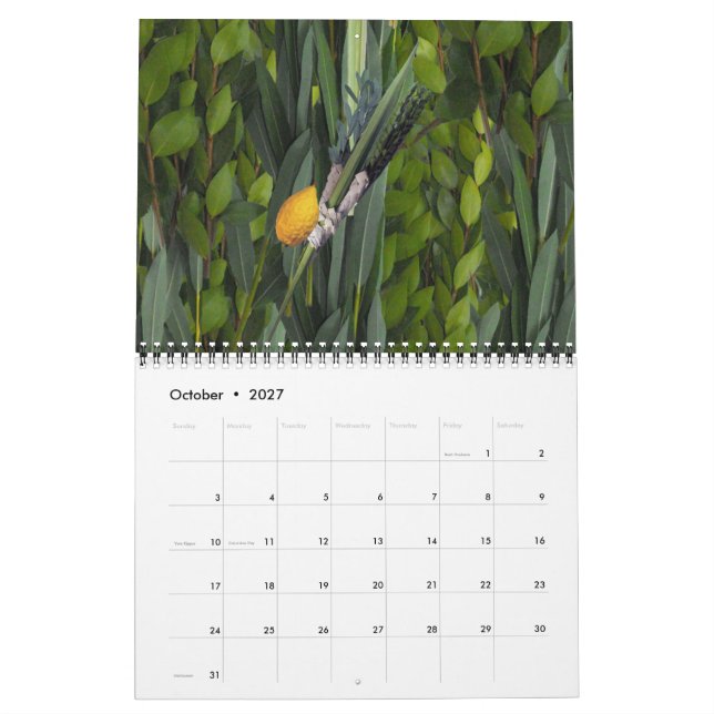 Jewish Life Calendar (Oct 2027)