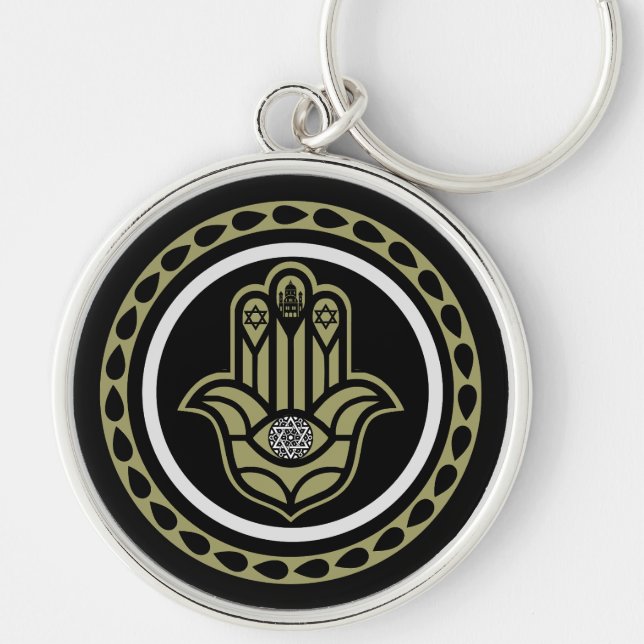 Jewish luck And Prosperity Gift Keychain (Front)