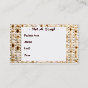 Jewish Matzoh Business Card ~ Customize!