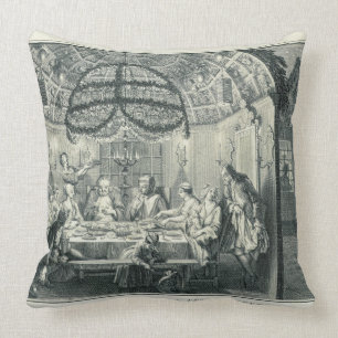 Jewish Meal During the Feast of the Tabernacles, i Throw Pillow