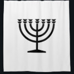 Jewish Menorah (Symbol of Judaism)<br><div class="desc">This design features an illustration of a menorah, used by Jewish people to celebrate the eight-day holiday of Hanukkah. The menorah is a nine-branched candelabrum that is lit during Hanukkah. Eight of the nine branches hold lights (candles or oil lamps) that symbolize the eight nights of the holiday; on each...</div>