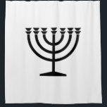 Jewish Menorah (Symbol of Judaism)<br><div class="desc">This design features an illustration of a menorah, used by Jewish people to celebrate the eight-day holiday of Hanukkah. The menorah is a nine-branched candelabrum that is lit during Hanukkah. Eight of the nine branches hold lights (candles or oil lamps) that symbolize the eight nights of the holiday; on each...</div>