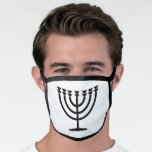 Jewish Menorah (Symbol of Judaism) Face Mask<br><div class="desc">This design features an illustration of a menorah, used by Jewish people to celebrate the eight-day holiday of Hanukkah. The menorah is a nine-branched candelabrum that is lit during Hanukkah. Eight of the nine branches hold lights (candles or oil lamps) that symbolize the eight nights of the holiday; on each...</div>