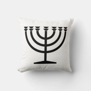 Jewish Menorah (Symbol of Judaism) Throw Pillow
