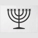 Jewish Menorah (Symbol of Judaism) Tissue Paper<br><div class="desc">This design features an illustration of a menorah, used by Jewish people to celebrate the eight-day holiday of Hanukkah. The menorah is a nine-branched candelabrum that is lit during Hanukkah. Eight of the nine branches hold lights (candles or oil lamps) that symbolize the eight nights of the holiday; on each...</div>