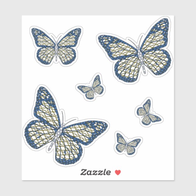 Jewish Monarch Contour Sticker (Sheet)