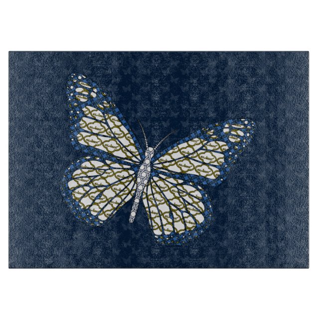 Jewish Monarch Glass Cutting Board (Front)