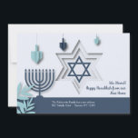 Jewish Moving Announcement<br><div class="desc">Let everyone know of your new address with this handsome announcement featuring Jewish elements. Perfect for Hanukkah greetings too!. (Image by Freepik). The card is easy to customize with your wording, font and font colour. Not exactly what you're looking for? All our products can be custom designed to meet your...</div>
