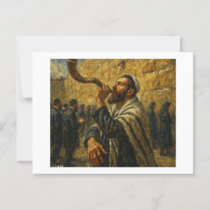 Jewish New Year,  Postcard
