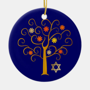 Jewish New Year   Rosh Hashanah Custom Year Ceramic Ornament