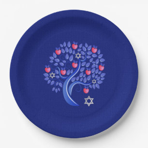 Jewish New Year Rosh Hashanah Paper Plate