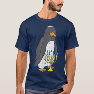 Jewish Penguin Menorah Animal Hanukkah Pyjamas Cha T-Shirt