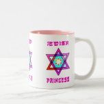 Jewish Princess Two-Tone Coffee Mug<br><div class="desc">Jewish gifts and personalized gift ideas for Jewish holidays including Hanukkah,  Passover,  Bas and Mitzvah special occasions featuring traditional Judaism and modern themes.  Jewish Princess baby gifts,  birthday presents and home decor with Star of David and Hebrew looking writing.</div>