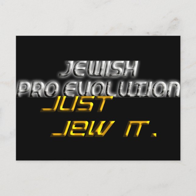 Jewish Pro Evolution Postcard (Front)