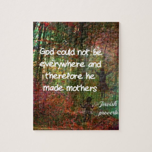 Jewish proverb jigsaw puzzle (Vertical)