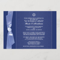 Jewish Ribbon Wedding Flat Invitations