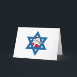 JEWISH SANTA HOLIDAY CARD<br><div class="desc">Holiday Humour T-shirts and Apparel Funny Holiday Gear: T-shirts, Hoodies, Stickers, Buttons, and gifts.</div>