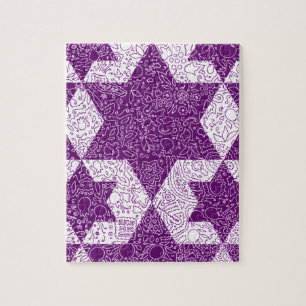 Jewish Signs Style Designed in Jerusalem Jigsaw Puzzle