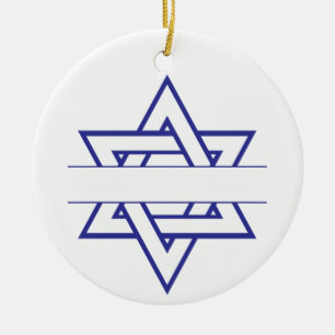 Jewish Star Ceramic Ornament