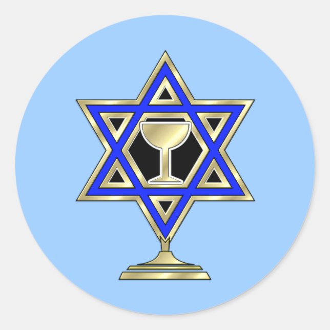 Jewish Star Classic Round Sticker (Front)
