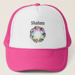 Jewish Star Colors Shalom   Trucker Hat<br><div class="desc">Jewish Modern and Traditional Personalized Gifts and Apparel</div>