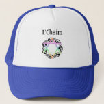 Jewish Star Colours L'Chaim   Trucker Hat<br><div class="desc">Jewish Modern and Traditional Personalized Gifts and Apparel</div>