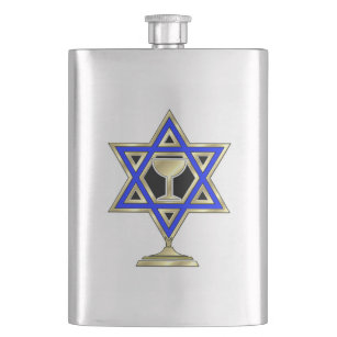 Jewish Star Hip Flask