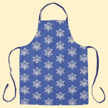 Jewish star Menorah Hanukkah Apron<br><div class="desc">Celebrate eight days and eight nights of the Festival of Lights with Hanukkah cards and gifts. The festival of lights is here. Light the menorah, play with the dreidel and feast on latkes and sufganiyots. Celebrate the spirit of Hanukkah with friends, family and loved ones by wishing them Happy Hanukkah....</div>