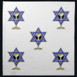 Jewish Star Napkin<br><div class="desc">Jewish gifts and gift ideas featuring beautiful Jewish Star of David with a wine glass in the centre.</div>