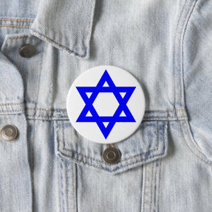 ✡︎ Jewish Star of David 3 Inch Round Button