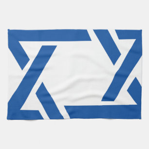 Jewish Star of David Blue Kitchen Towel