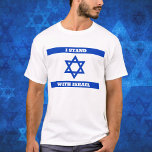 Jewish Star of David Flag Stand With Israel  T-Shirt<br><div class="desc">Jewish Star of David Flag Stand With Israel T-Shirt</div>