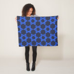 Jewish Star of David Fleece Blanket in Blue ©<br><div class="desc">Cute © patterned Jewish Star of David on blue for men or boys.</div>