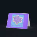 Jewish Star of David , Happy Rosh HaShonah Holiday Card<br><div class="desc">A new Star of David (six pointed star) by Tamar Mag. A unique painting of a six pointed star with Rosh HaShonah greetings.</div>