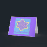 Jewish Star of David , Happy Rosh HaShonah Holiday Card<br><div class="desc">A new Star of David (six pointed star) by Tamar Mag. A unique painting of a six pointed star with Rosh HaShonah greetings.</div>