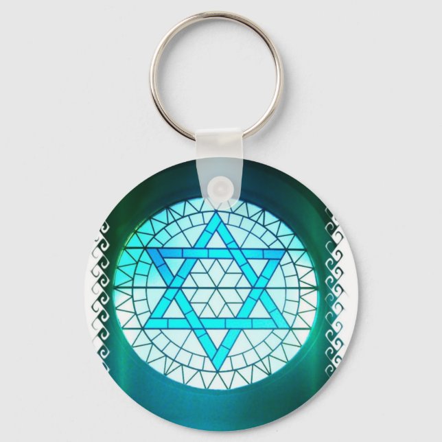 Jewish Star of David Keychain (Front)