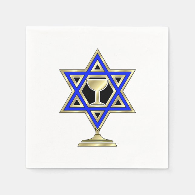 Jewish Star Of David Napkin (Front)