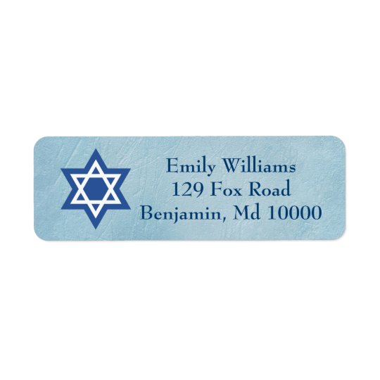 Jewish Star of David Return Address Label