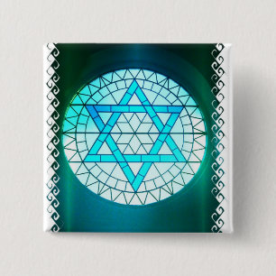 Jewish Star of David Square Pin