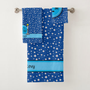 Jewish Star Personalized Towel Set