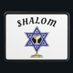 Jewish Star Shalom  Trailer Hitch Cover<br><div class="desc">Jewish gifts and gift ideas featuring beautiful Jewish Star of David with a wine glass in the centre.</div>