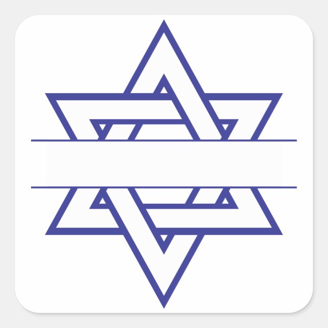 Jewish Star Square Sticker (Front)