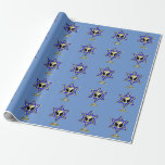 Jewish Star    Wrapping Paper<br><div class="desc">Jewish gifts and gift ideas featuring beautiful Jewish Star of David with a wine glass in the centre.</div>
