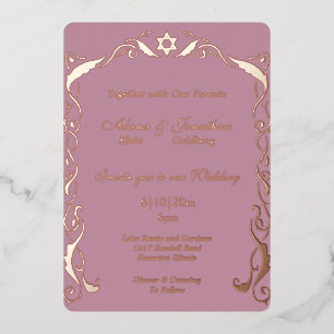 Jewish Swirl frame wedding