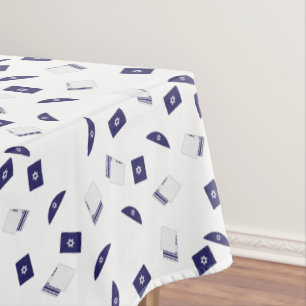 Jewish symbols pattern tablecloth