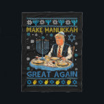 Jewish Ugly Make Hanukkah Great Again Funny Trump  Fleece Blanket<br><div class="desc">Jewish Ugly Make Hanukkah Great Again Funny Trump Chanukkah</div>