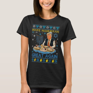 Jewish Ugly Make Hanukkah Great Again Funny Trump T-Shirt