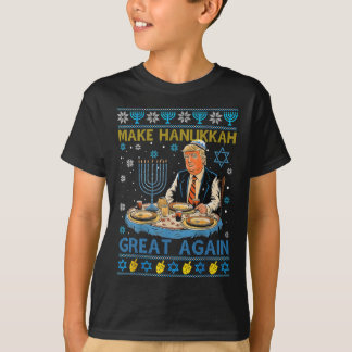 Jewish Ugly Make Hanukkah Great Again Funny Trump T-Shirt