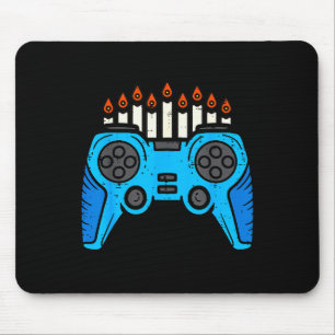 Jewish Video Game Gamer Hanukkah Chanukah Men Boy Mouse Pad